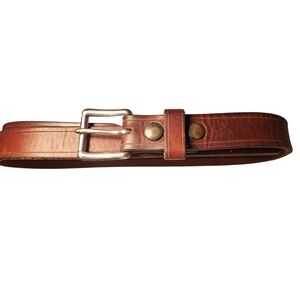 Men's Brown Leather Belt 55 inches in length Nice Quality Classic Design